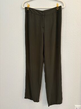 Eileen Fisher Pants 100% Silk Olive (size S)